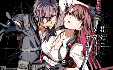 Картинка аниме оружие +техника +технологии девушка парень