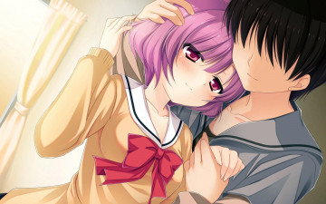 Картинка mizu+no+miyako+no+patisserie аниме нежность пара парень девушка