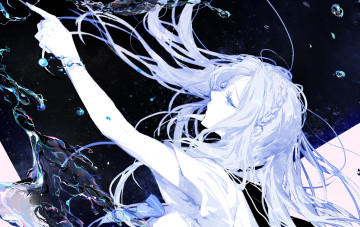 Картинка аниме unknown +другое коса девушка бант браслет