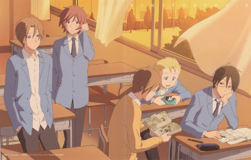 обоя аниме, kimi to boku, парни