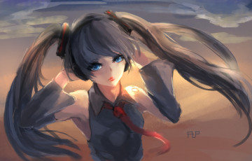 Картинка аниме vocaloid hatsune miku