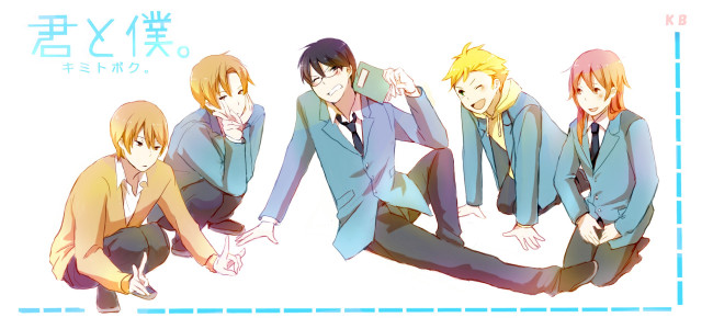 Обои картинки фото аниме, kimi to boku, парни