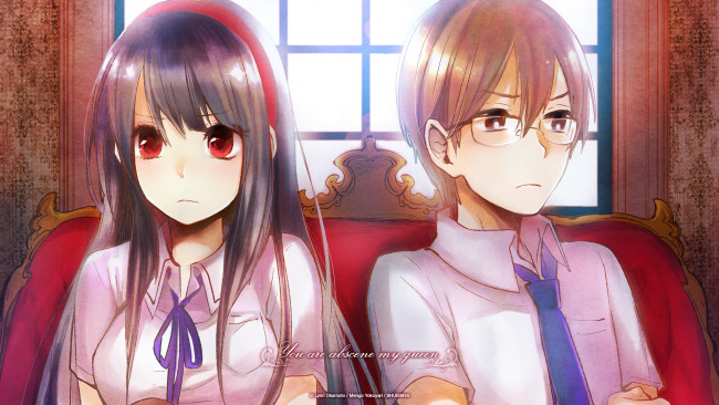 Обои картинки фото аниме, kimi to boku, девушка, парень