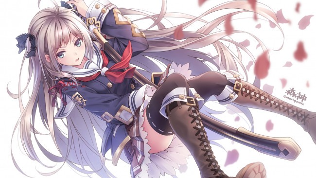 Обои картинки фото аниме, unknown,  другое, девушка, взгляд, фон