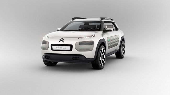 Обои картинки фото citroen cactus concept 2013, автомобили, citroen, ds, concept, 2013, белый, cactus