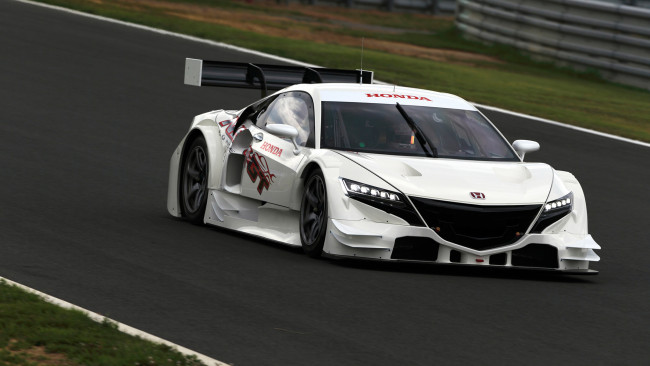 Обои картинки фото honda nsx concept 2013, автомобили, honda, nsx, белая, 2013, concept, трасса