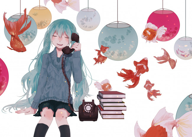 Обои картинки фото аниме, vocaloid, hatsune, miku