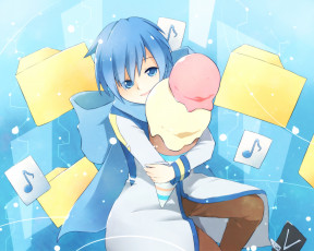 Картинка аниме vocaloid kaito