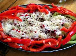 Картинка еда салаты +закуски сыр салат перец