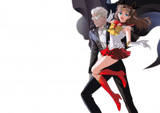 Картинка аниме fate stay+night арчер рин