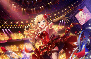 Картинка аниме idolm@ster девушка фон взгляд