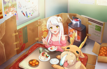 Картинка аниме idolm@ster фон взгляд девушка