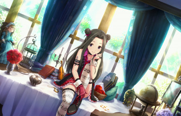 Картинка аниме idolm@ster взгляд фон девушка