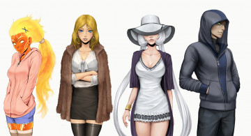 Картинка рисованное комиксы фон мужчина девушки взгляд одежда