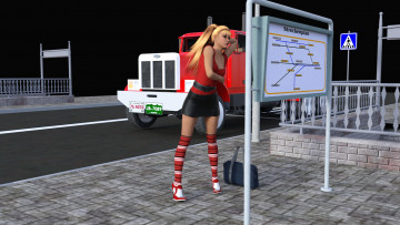 Картинка 3д+графика люди+ people фон взгляд девушка