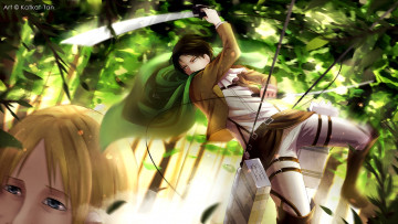 Картинка аниме shingeki+no+kyojin атака титанов