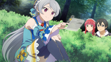 Картинка аниме sword+art+online девушка фон взгляд