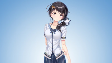 Картинка аниме unknown +другое фон взгляд девушка