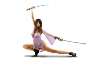 Картинка рисованное люди взгляд тату меч фон девушка