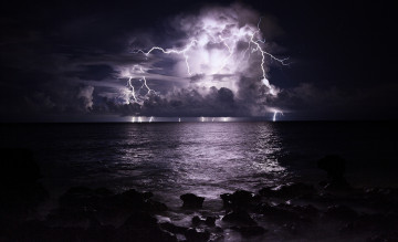 Картинка природа молния +гроза шторм