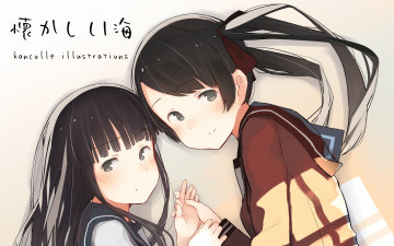 Картинка аниме kantai+collection фон взгляд девушки