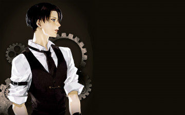 Картинка аниме shingeki+no+kyojin капрал леви