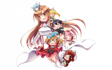 Картинка аниме sword+art+online взгляд фон девушка