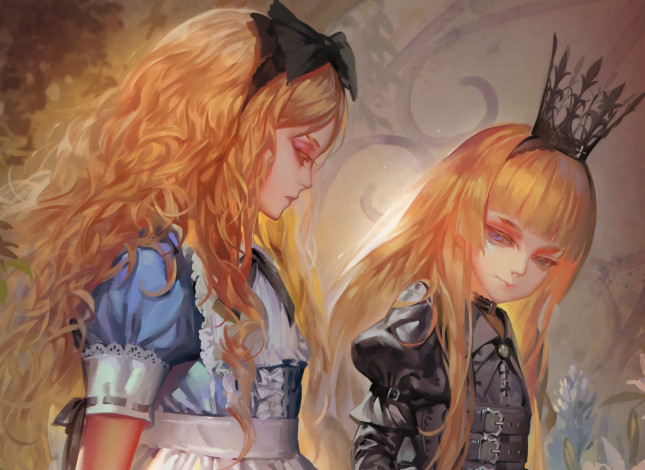 Обои картинки фото аниме, alice in wonderland, white, datura