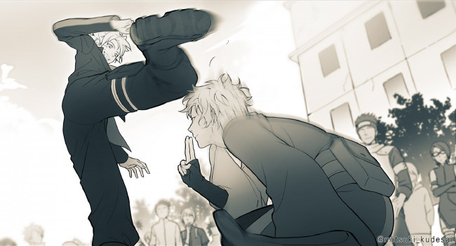 Обои картинки фото аниме, naruto, бой