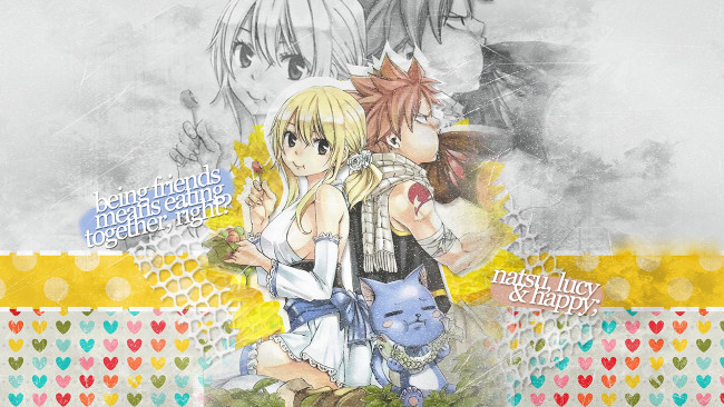 Обои картинки фото аниме, fairy tail, хвост, феи