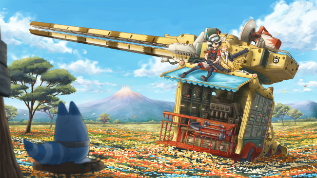 Обои картинки фото аниме, kemono friends, kemono, friends