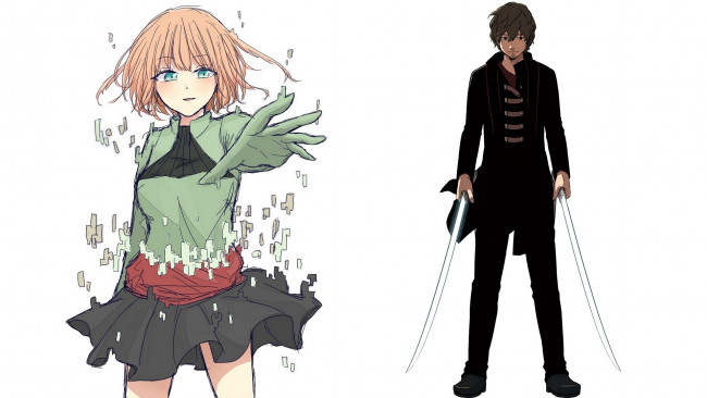 Обои картинки фото аниме, world trigger, двое