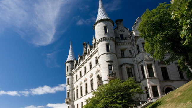 Обои картинки фото dunrobin castle, шотландия, города, замки англии, dunrobin, castle
