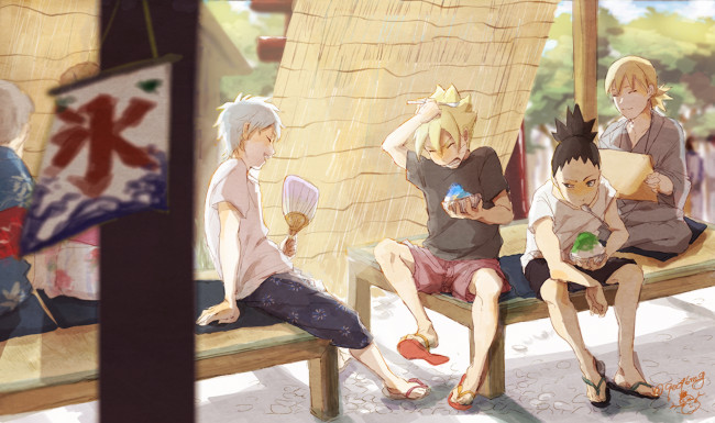 Обои картинки фото аниме, naruto, дети