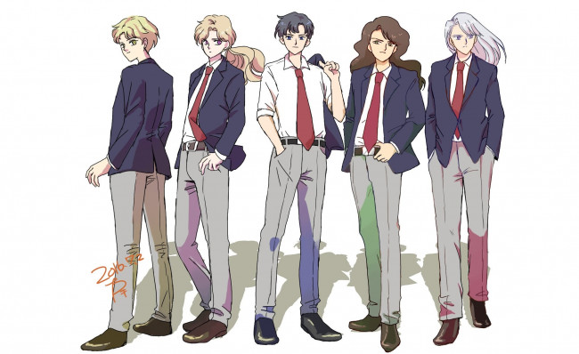 Обои картинки фото аниме, sailor moon, парни