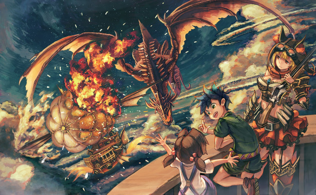 Обои картинки фото аниме, животные,  существа, original