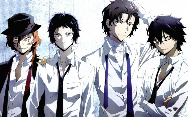 Обои картинки фото аниме, bungou stray dogs, парни