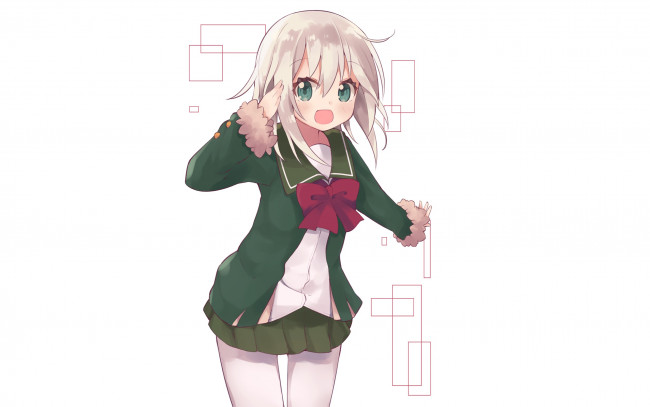 Обои картинки фото аниме, kantai collection, девушка, фон, взгляд