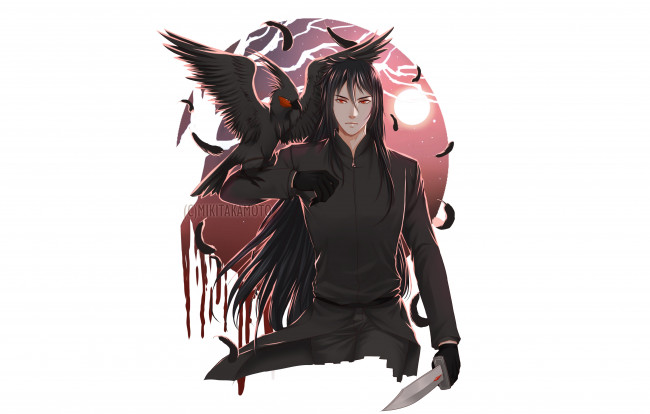 Обои картинки фото аниме, животные,  существа, парень