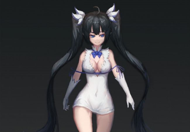 Обои картинки фото аниме, danmachi, гестия