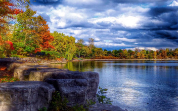 Картинка природа реки озера осень