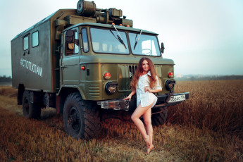 Картинка газ-+66 автомобили -авто+с+девушками газ- 66 ножки девушка шишига автомобиль