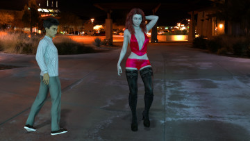 Картинка 3д+графика люди+ people фон взгляд девушка