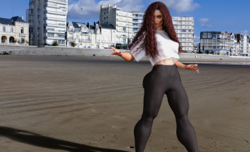 Картинка 3д+графика люди+ people фон взгляд девушка