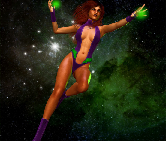 Обои картинки фото 3д графика, фантазия , fantasy, фон, взгляд, девушка