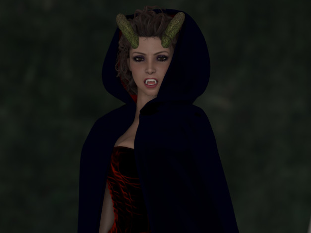 Обои картинки фото 3д графика, существа , creatures, фон, взгляд, девушка