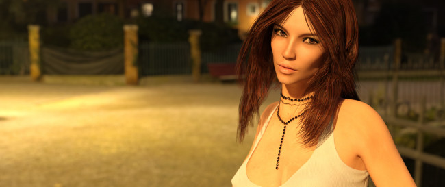 Обои картинки фото 3д графика, портрет , portraits, фон, взгляд, девушка