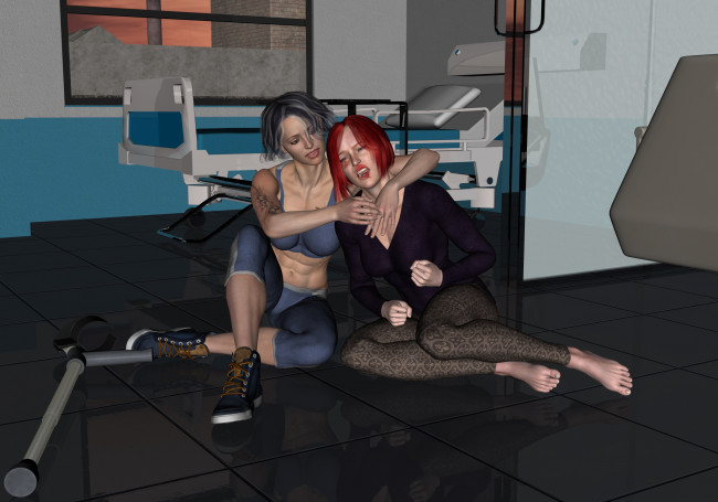 Обои картинки фото 3д графика, люди , people, взгляд, фон, девушки