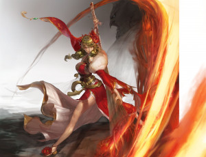 Картинка аниме оружие +техника +технологии девушка