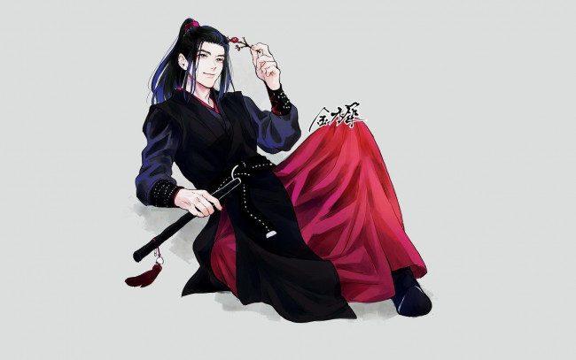 Обои картинки фото рисованное, кино,  мультфильмы, вэй, усянь, флейта